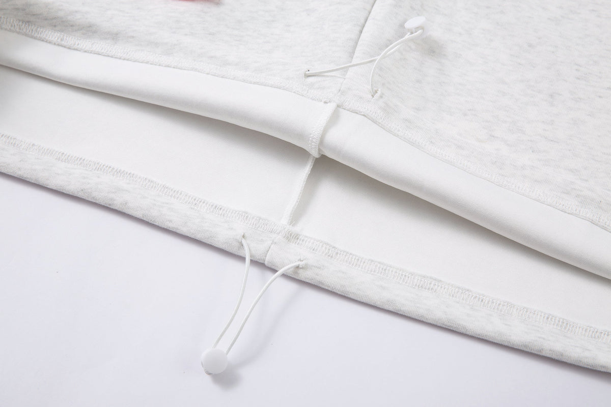 Madxmarx Color-Block Scarf Hooded Zip Jacket
