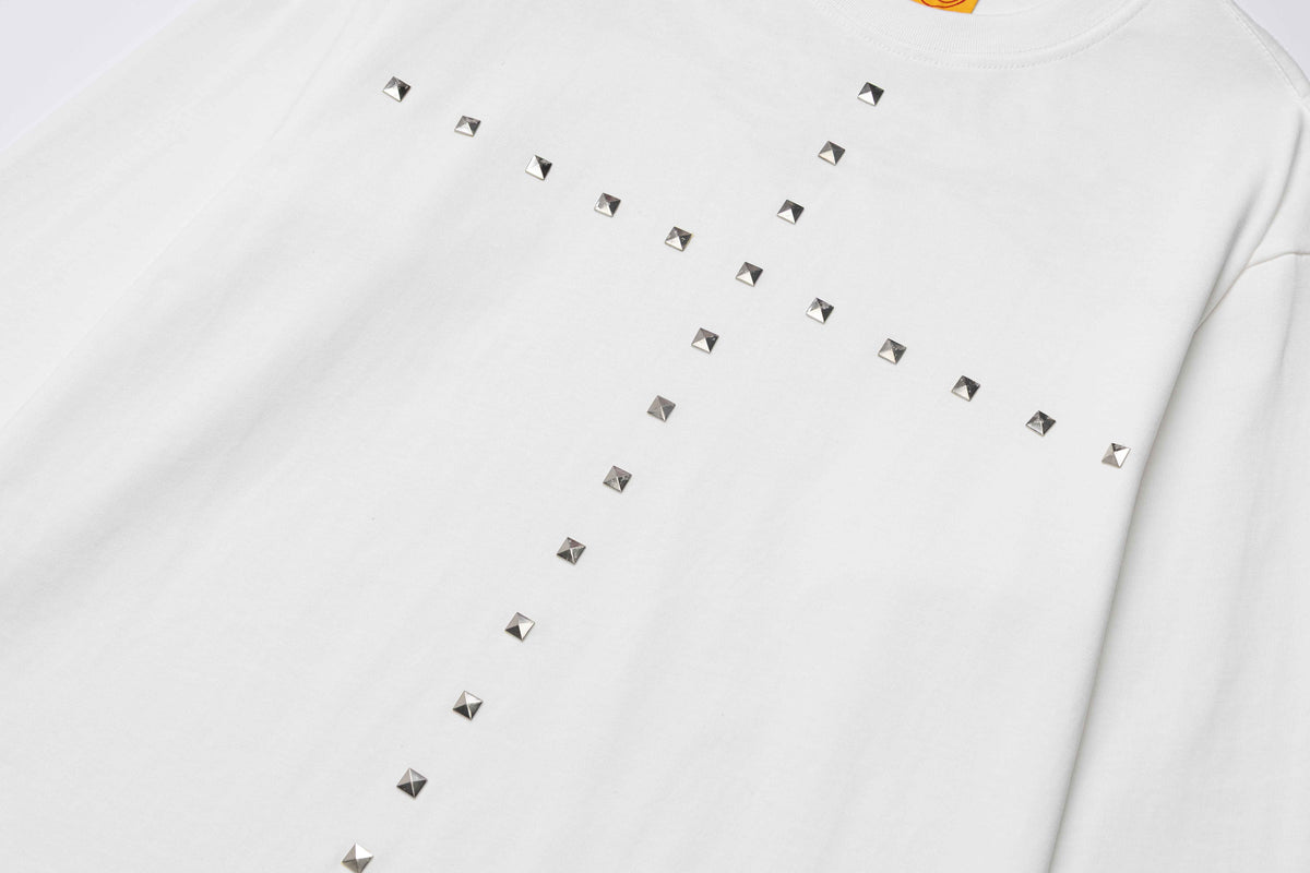 Madxmarx Studded Cross Long Sleeve Tee