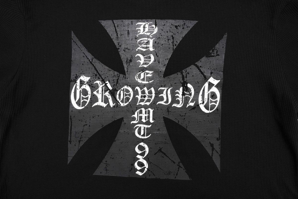 Madxmarx Layered Gothic Cross Long Sleeve Tee