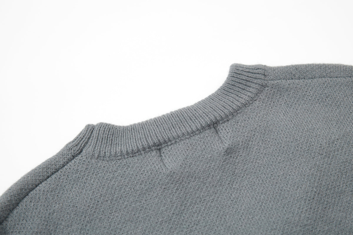 Madxmarx Fringe Patch Knit Sweater