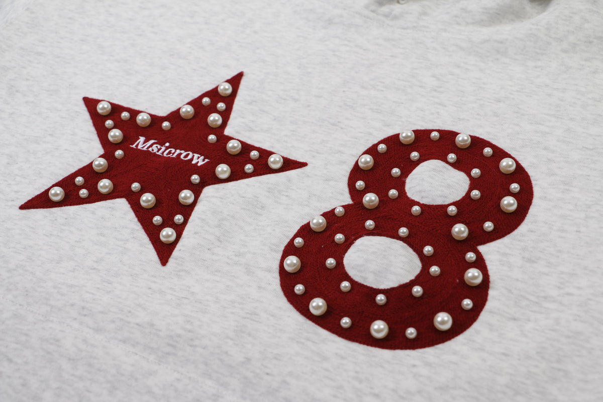 Madxmarx Star & Number Appliqué Hoodie