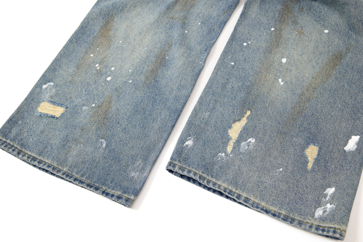 Madxmarx Distressed Vintage Washed Denim Pants