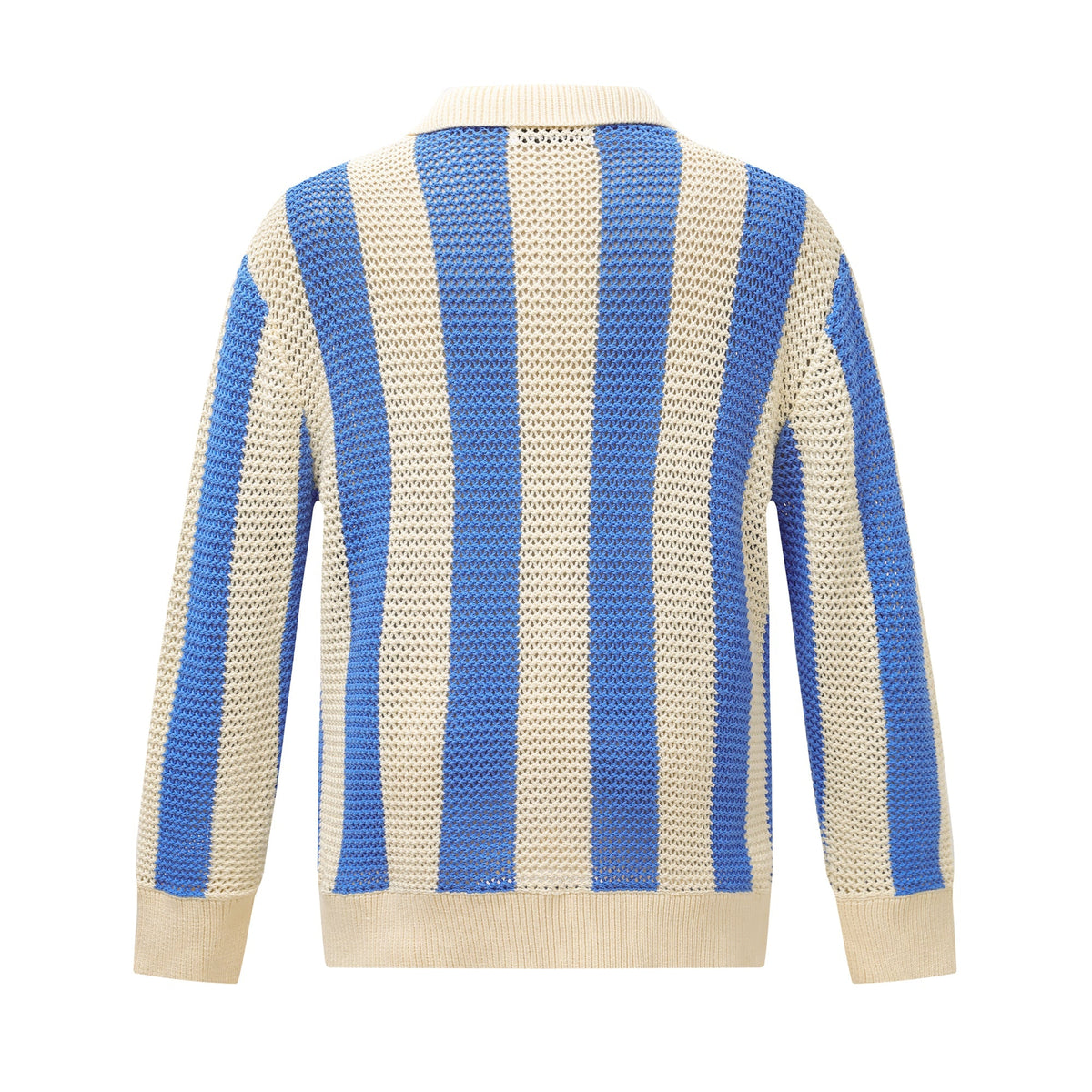 Madxmarx Retro Mesh Knit Polo Sweater