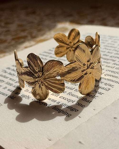 Anel Floral Vintage - Ouro