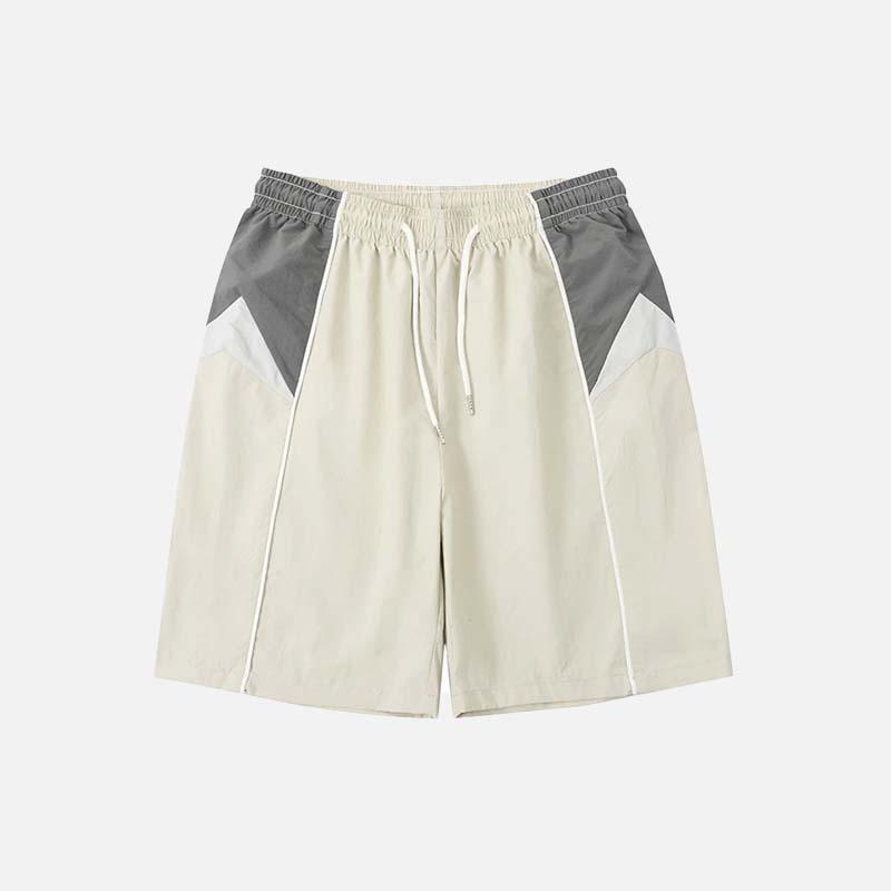 Trendy patchwork hiphop shorts