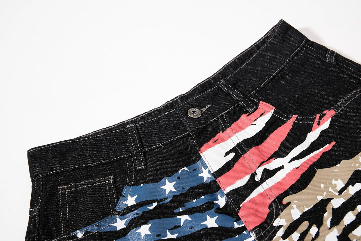 Madxmarx Vintage Flag Baggy Jeans