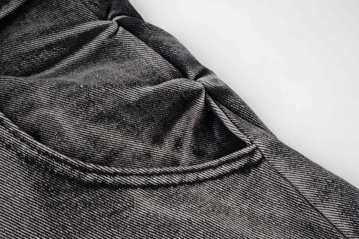 Madxmarx Multi-Pocket Washed Cargo Jeans