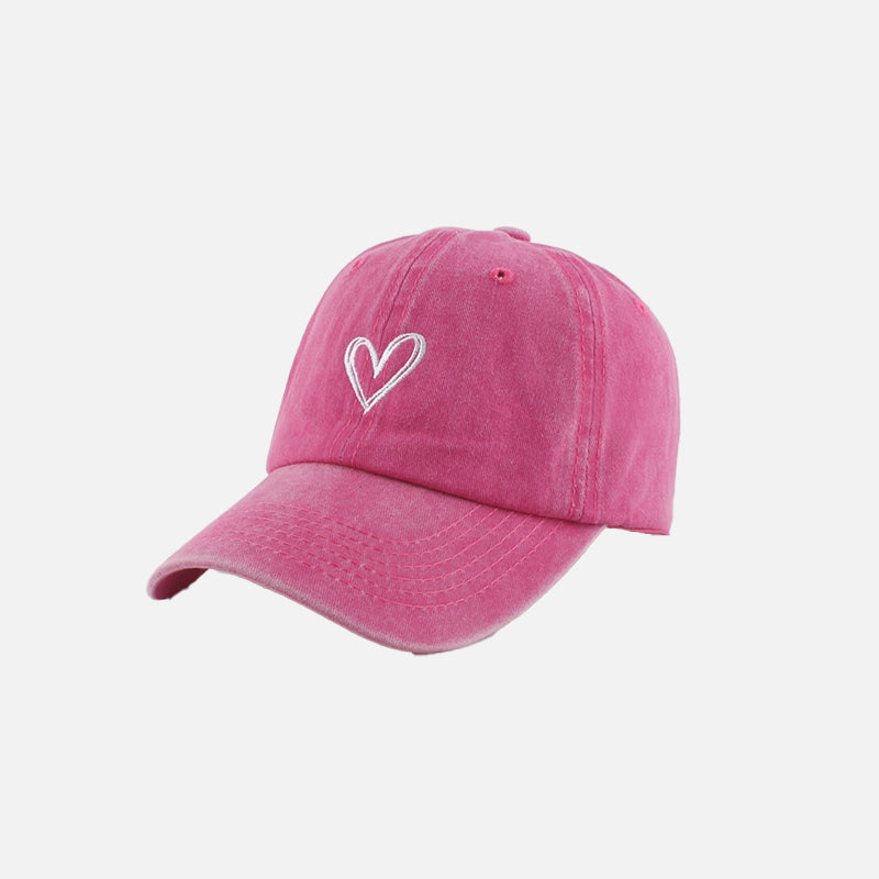 Heart Embroidery Cap