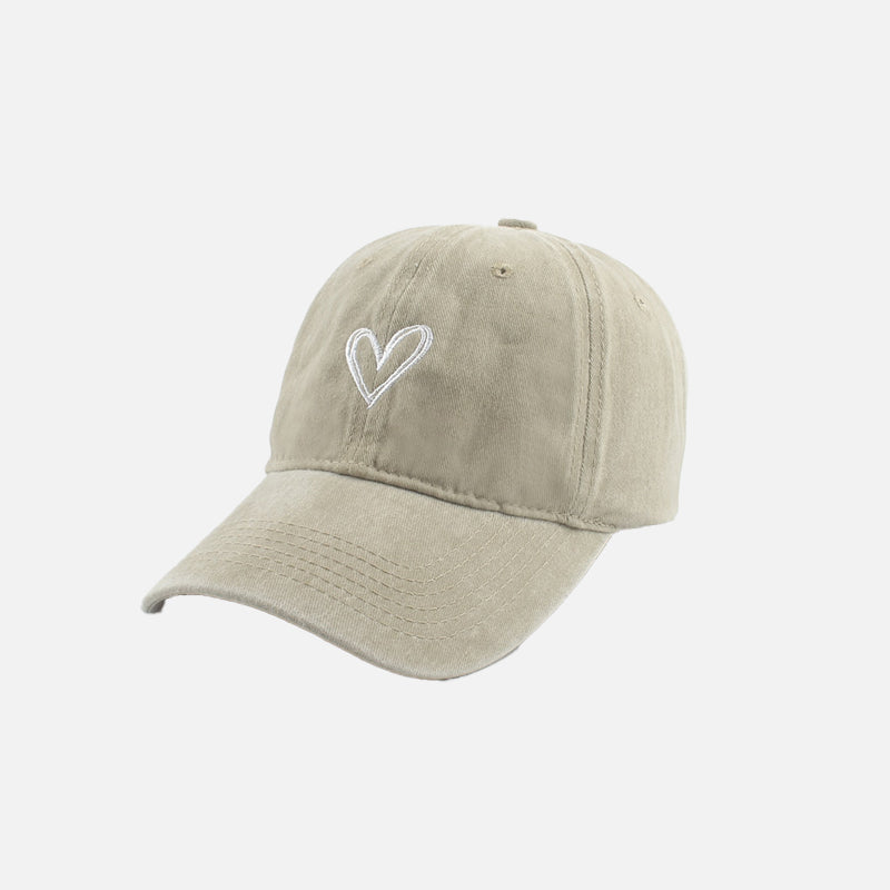 Heart Embroidery Cap