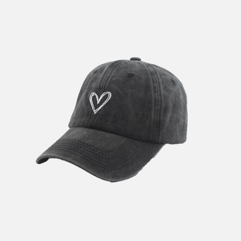 Heart Embroidery Cap
