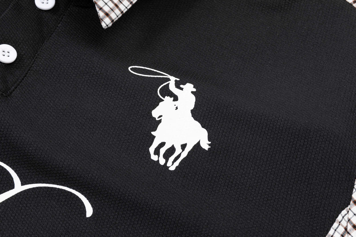 Madxmarx Vintage Plaid Panel Polo