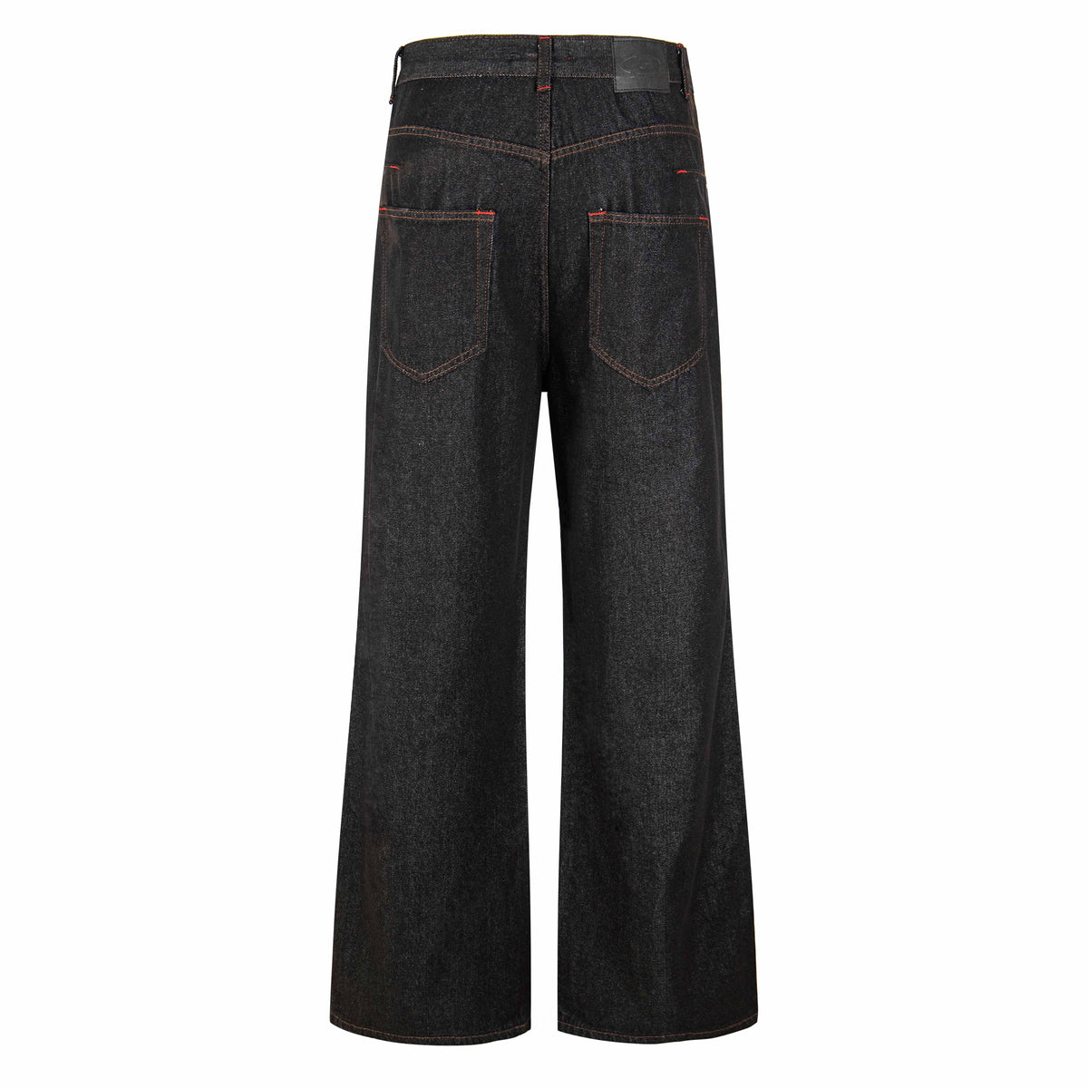 Pantalones de mezclilla de pierna ancha con cierre de gancho Madxmarx