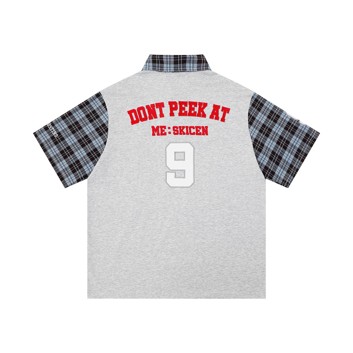 Madxmarx Plaid Sleeve Polo Shirt