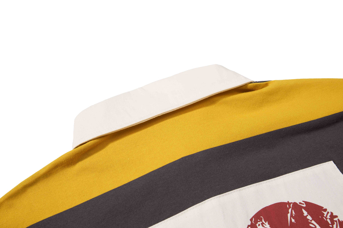 Madxmarx Varsity Stripe Graphic Rugby Long Sleeve