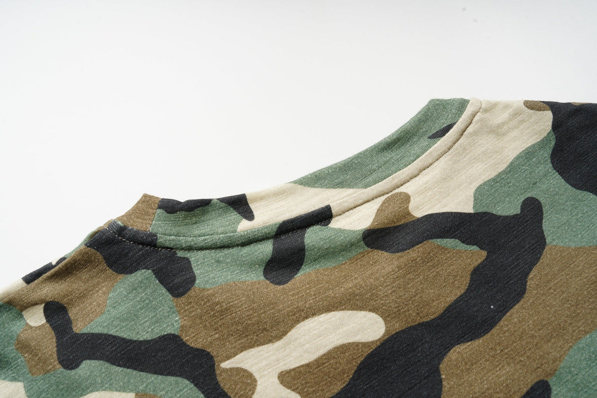 Madxmarx Layered Camo Graphic Long Sleeve Tee