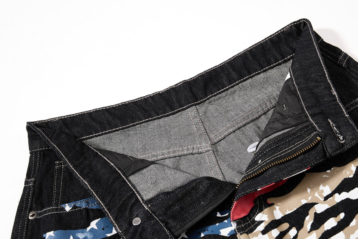 Madxmarx Vintage Flag Baggy Jeans