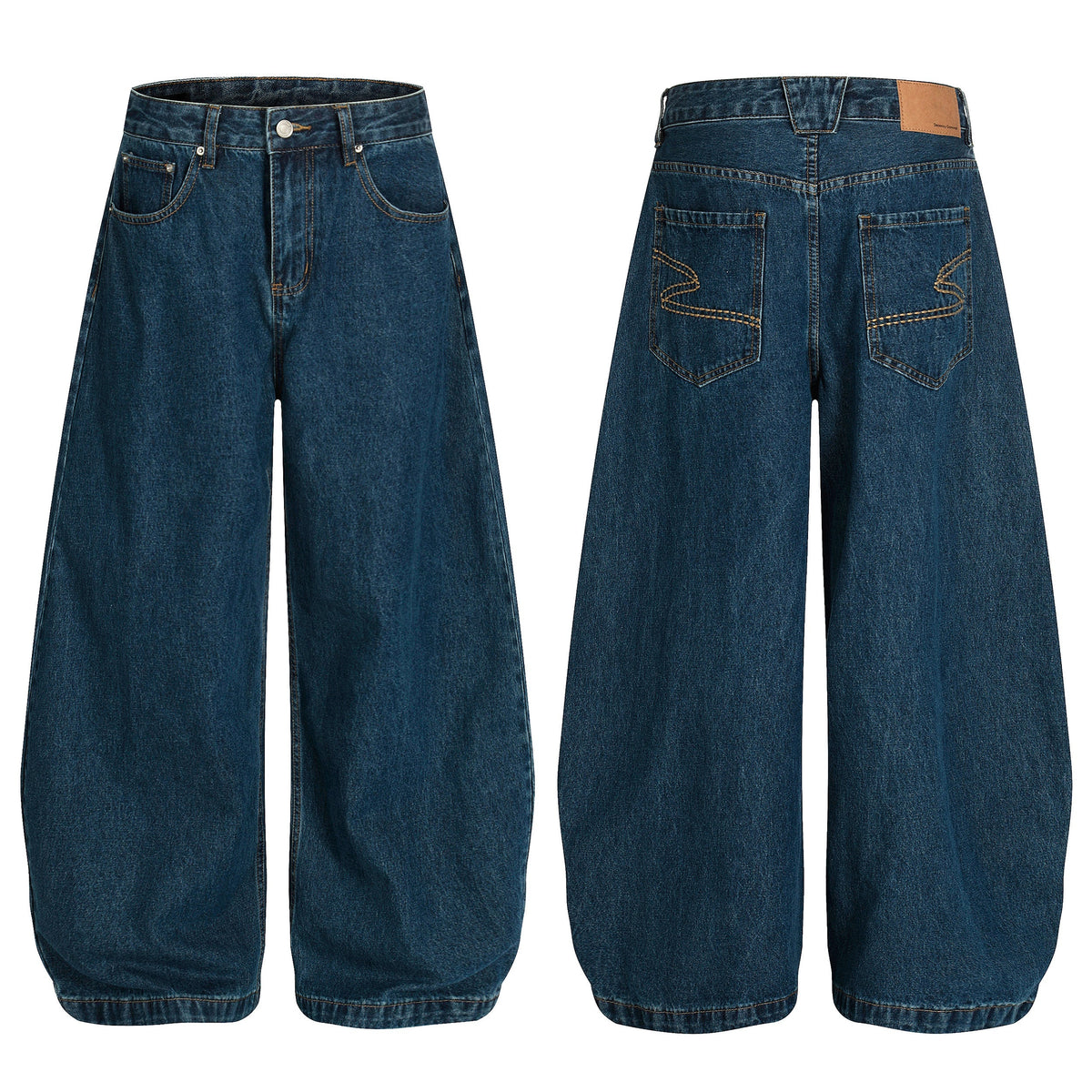 Madxmarx Deep Indigo Balloon Wide-Leg Jeans