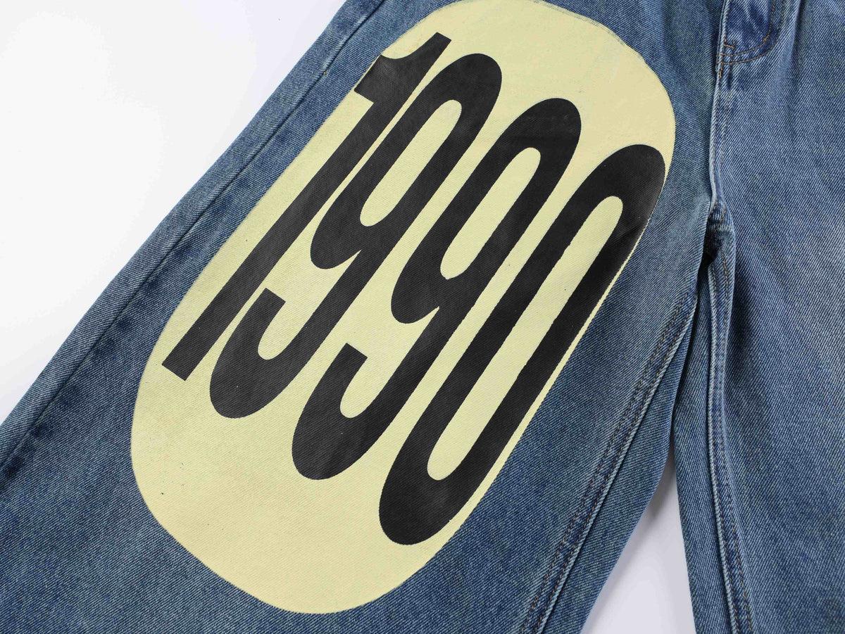 Madxmarx 1990 Graphic Wide-Leg Jeans