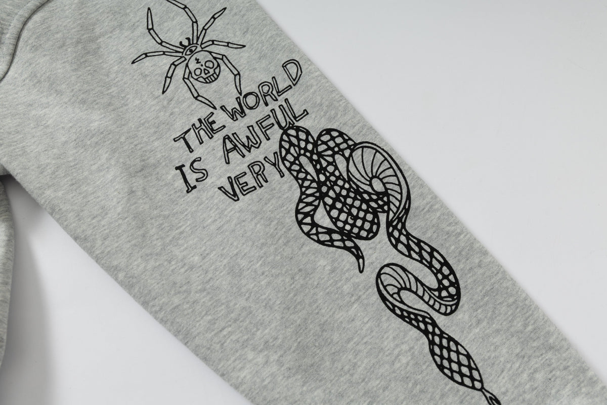 Madxmarx Doodle Graphic Zip Hoodie