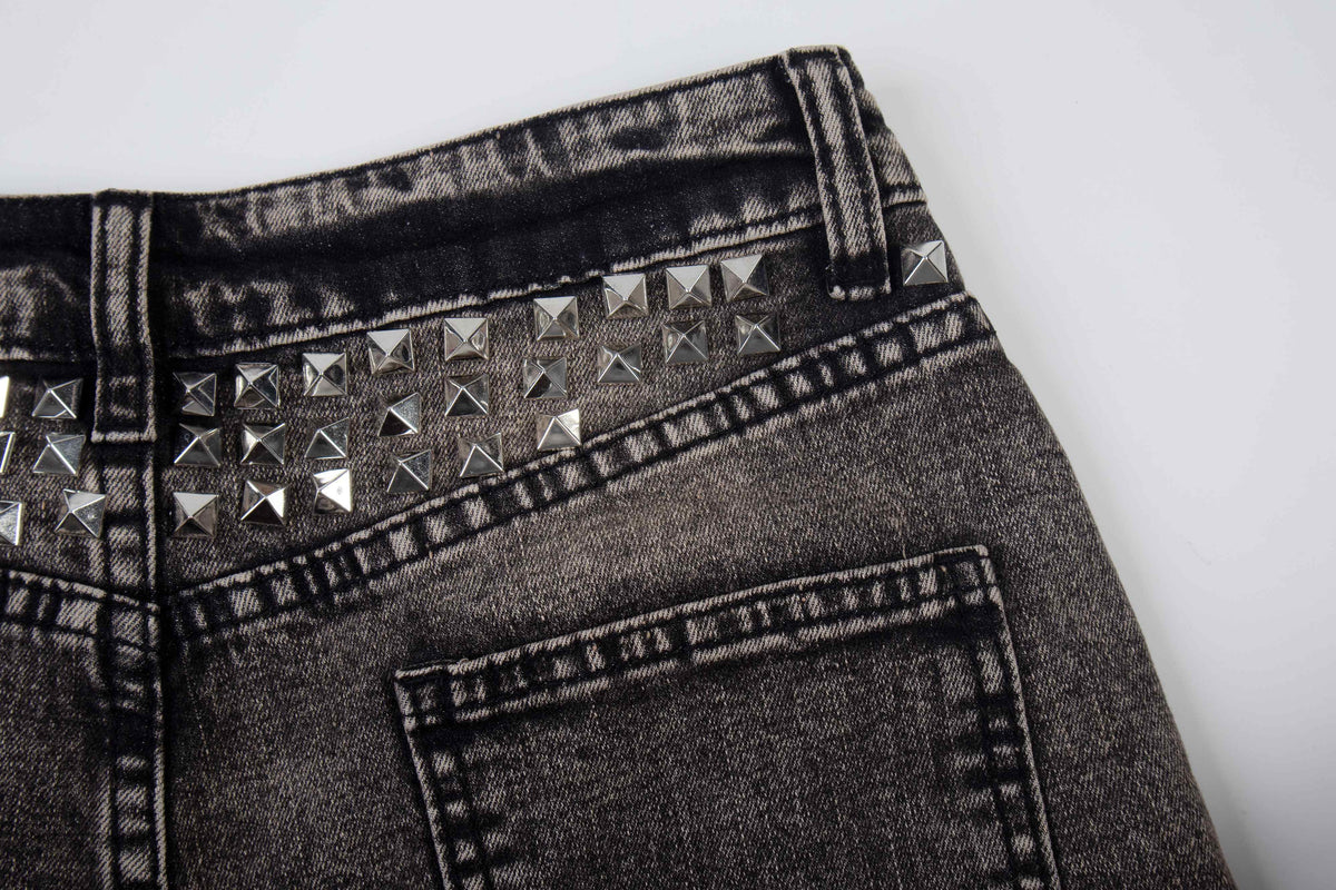 Madxmarx Stacked Moto Zip Jeans