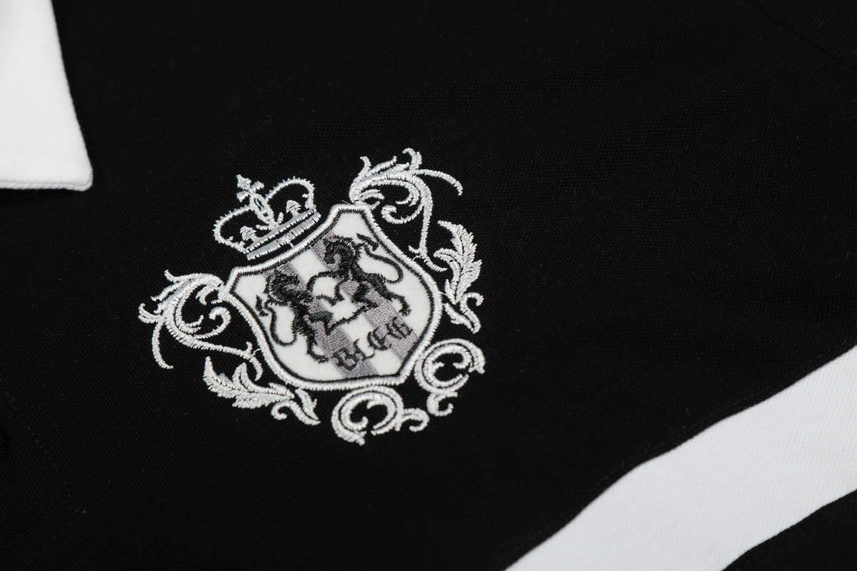 Madxmarx “Classic Stripe Crest Polo Tee”