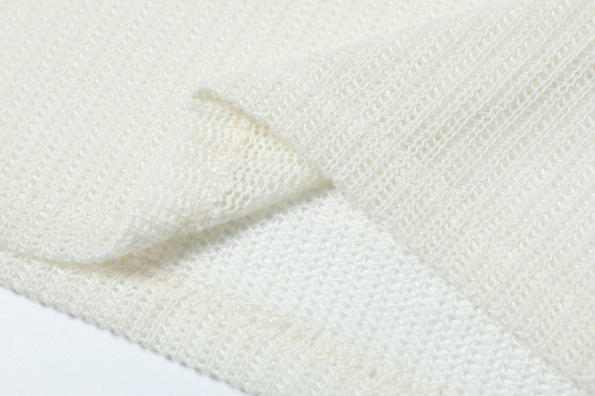 Madxmarx Mesh V-Neck Long Sleeve Tee