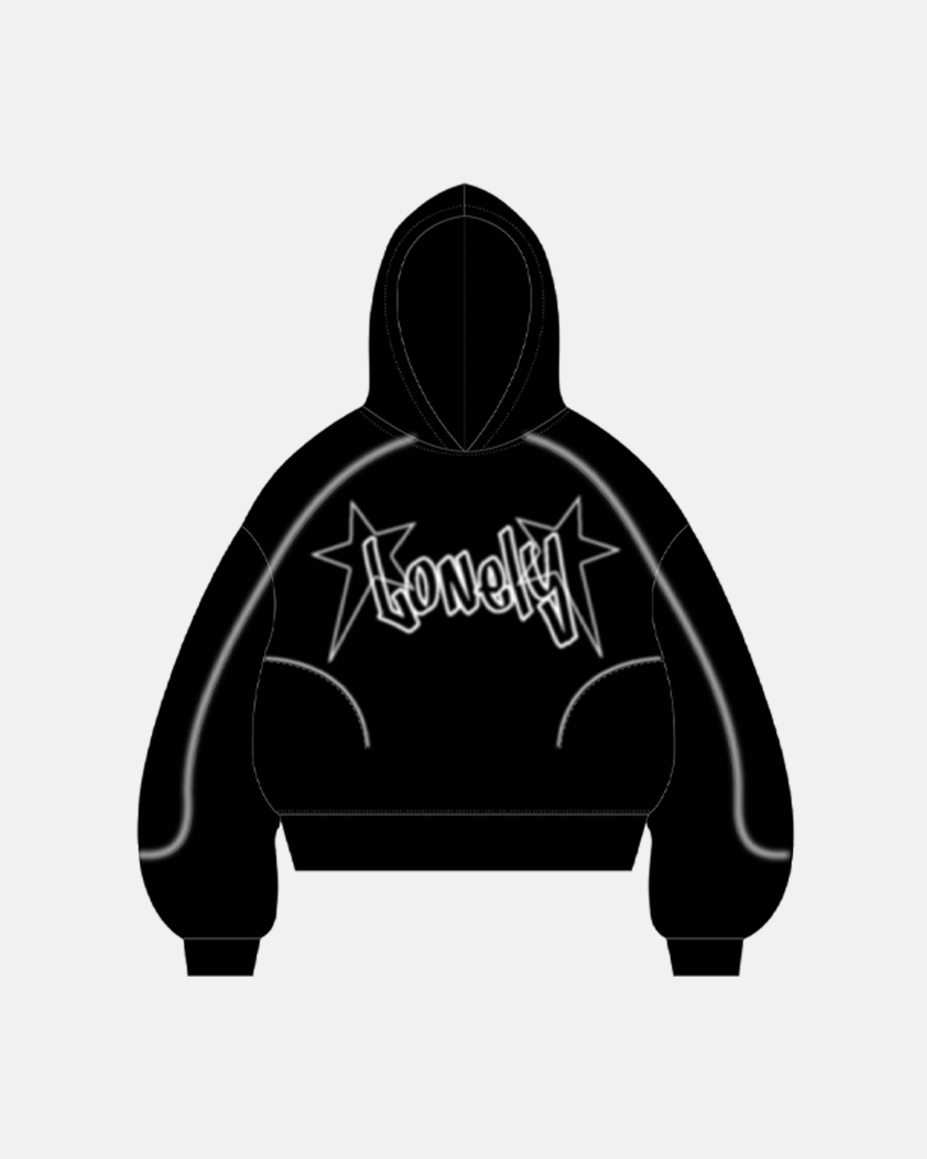 Stitching Spray-Painted Hoodies
