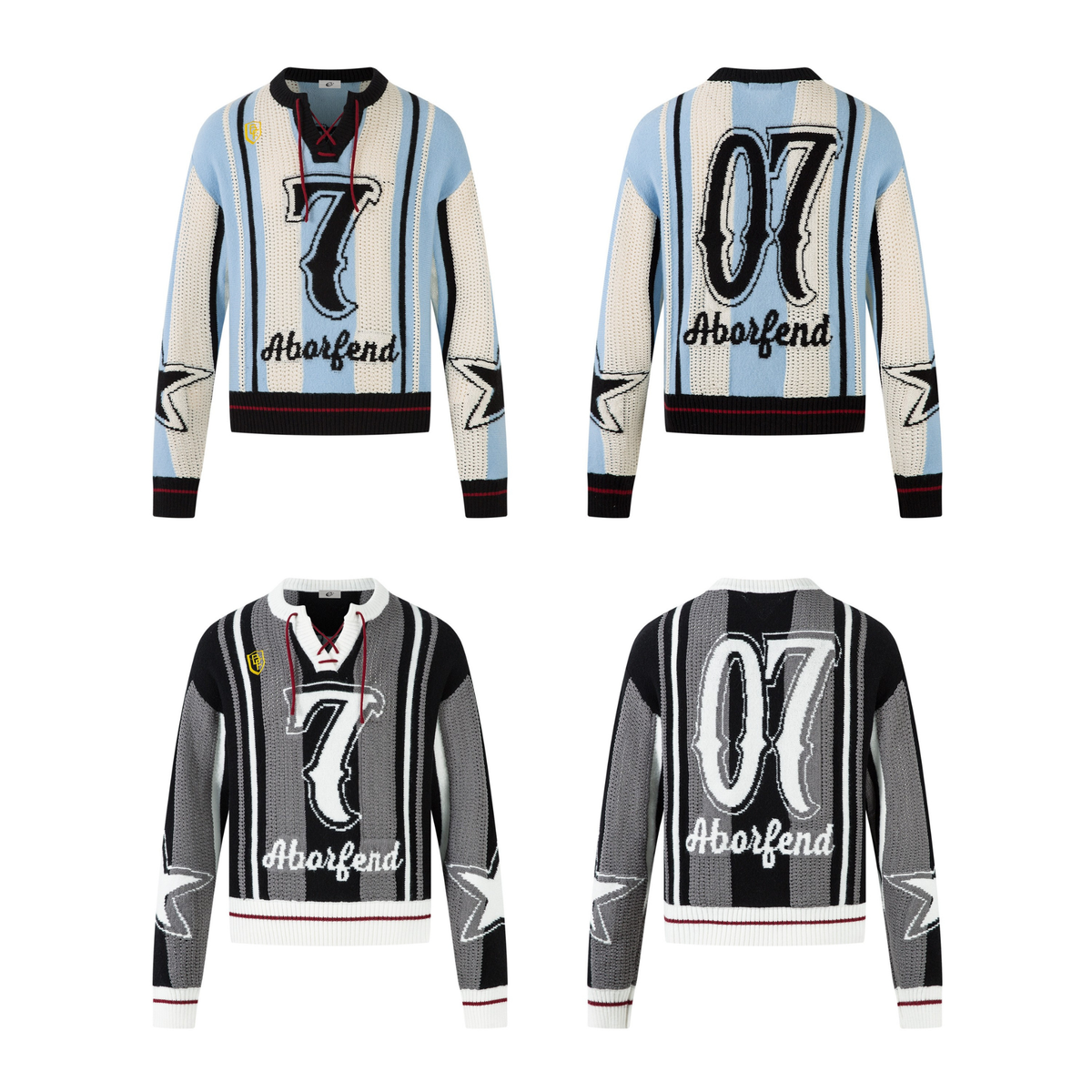 Madxmarx Varsity Stripe Knit Sweater
