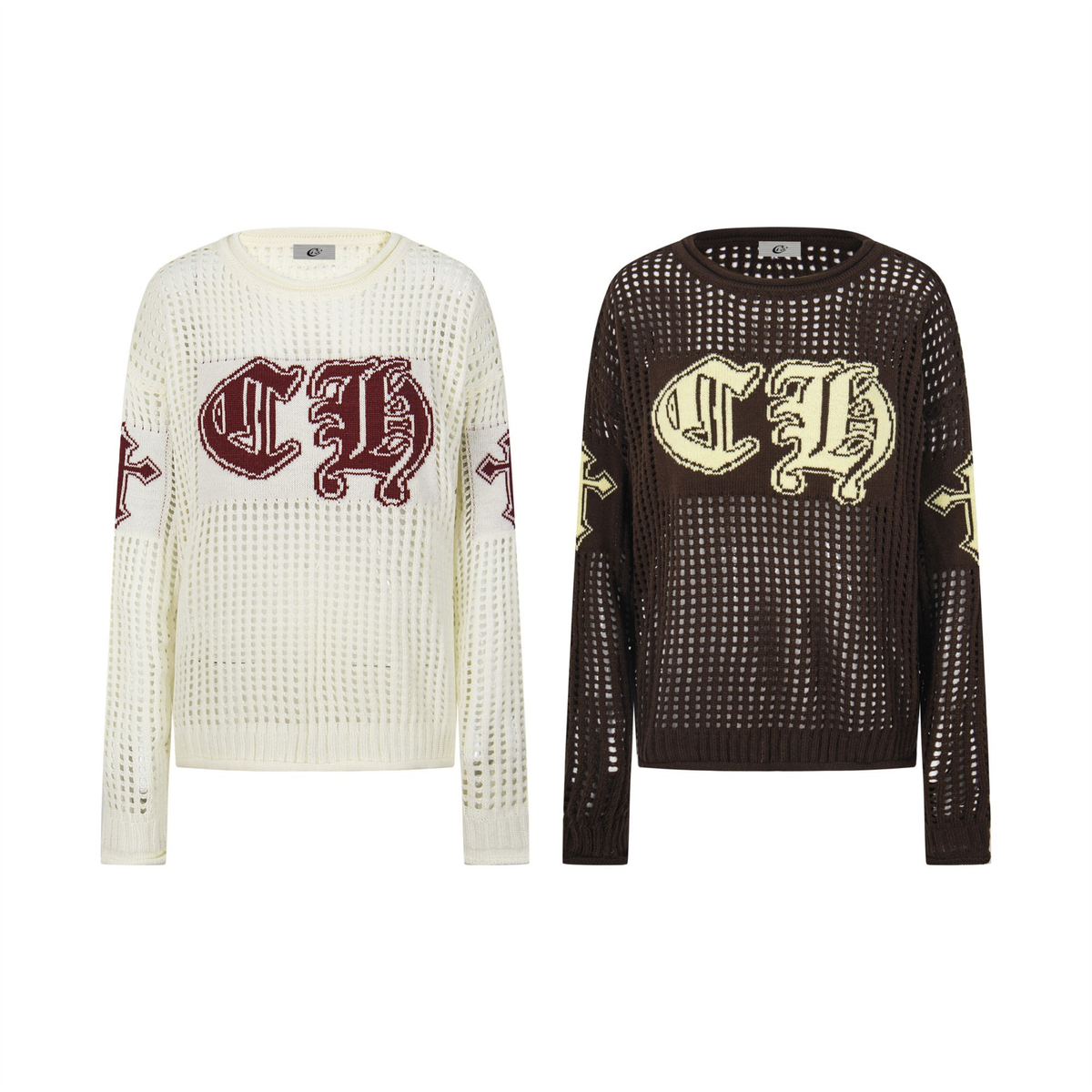 Madxmarx Hollow Knit Crewneck Sweater