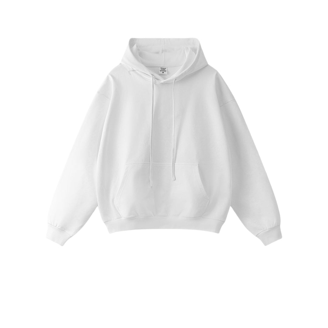 white pullover hoodie
