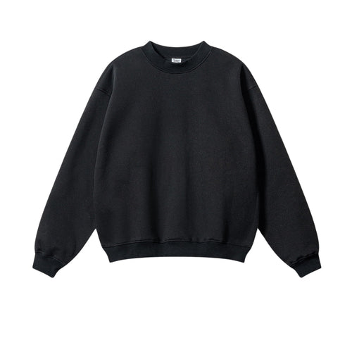 Oversize-Sweatshirt mit Fleecefutter - Schwarz / S
