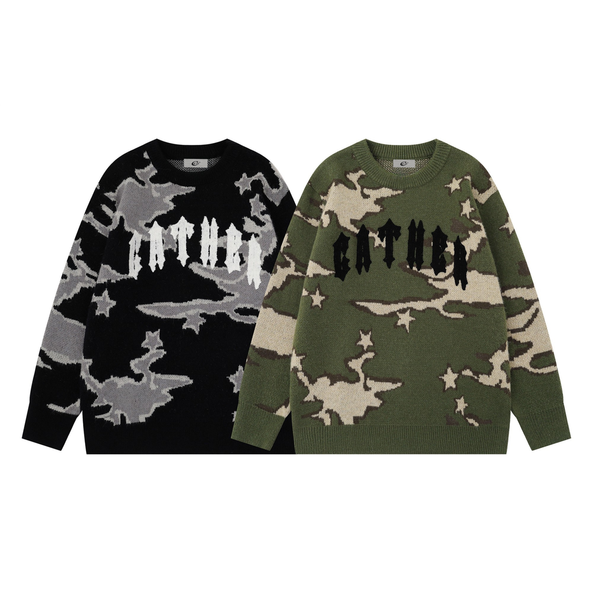 Madxmarx Camo Knit Sweater