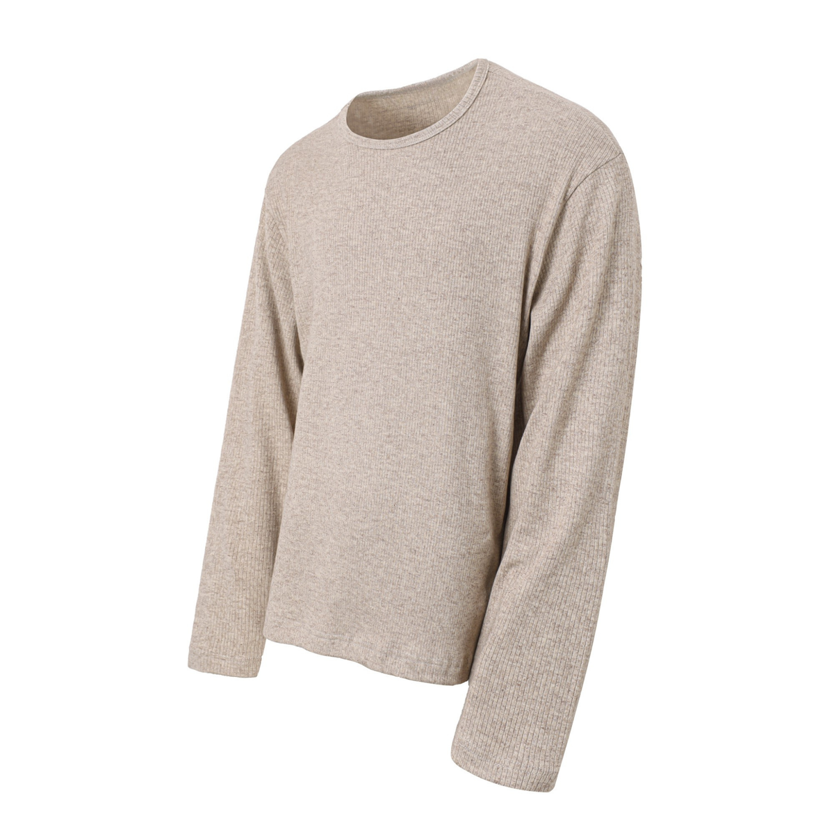 Madxmarx Ribbed Texture Long-Sleeve Tee