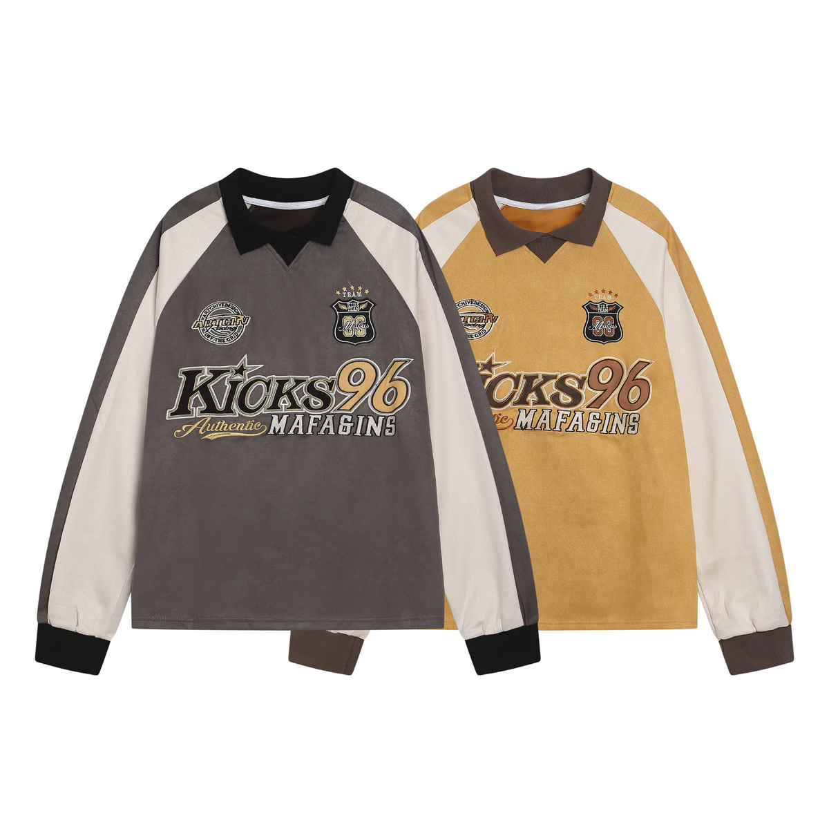 Madxmarx Varsity-Rugby-Shirt mit Aufnäher