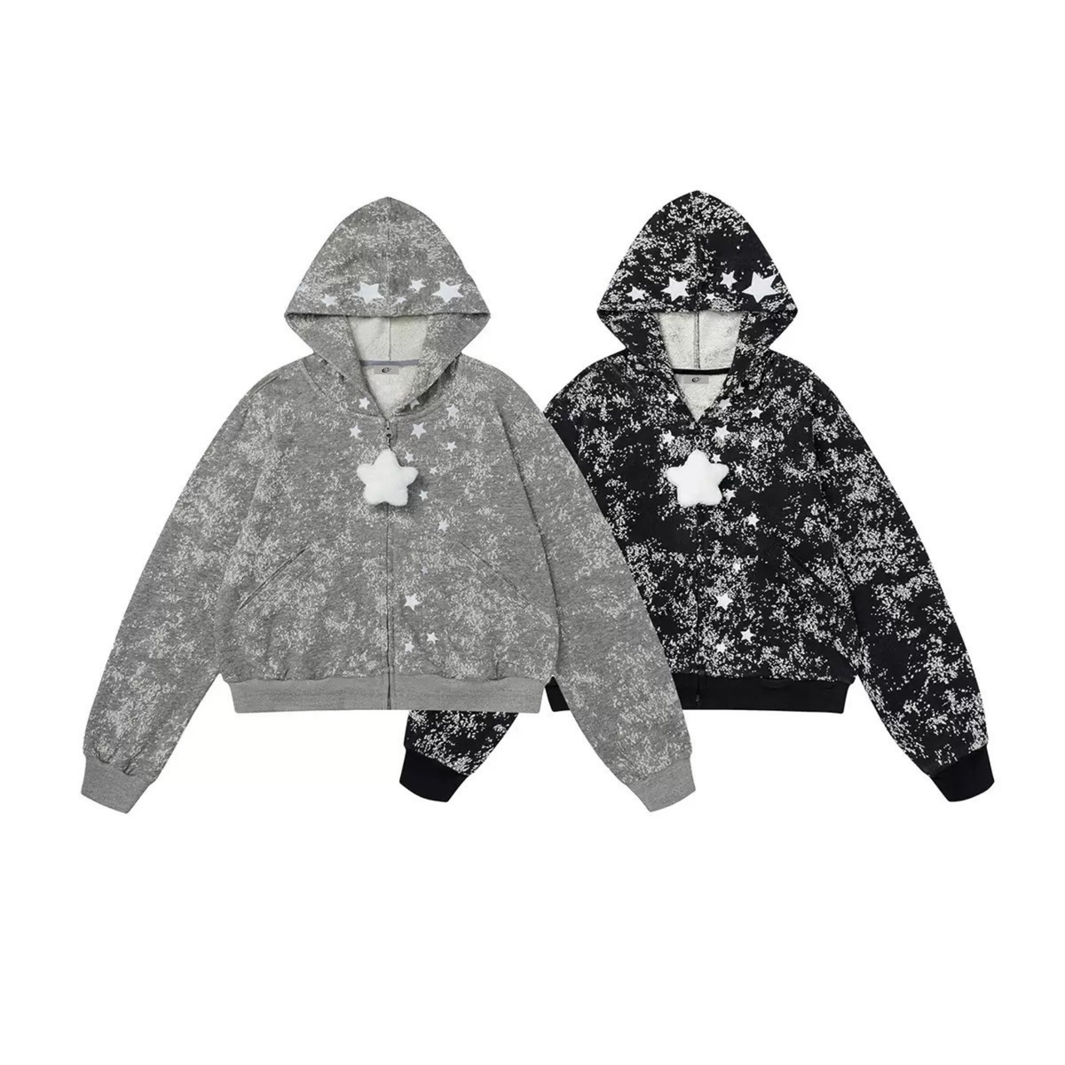 Madxmarx Starburst Fleece-Lined Zip Hoodie
