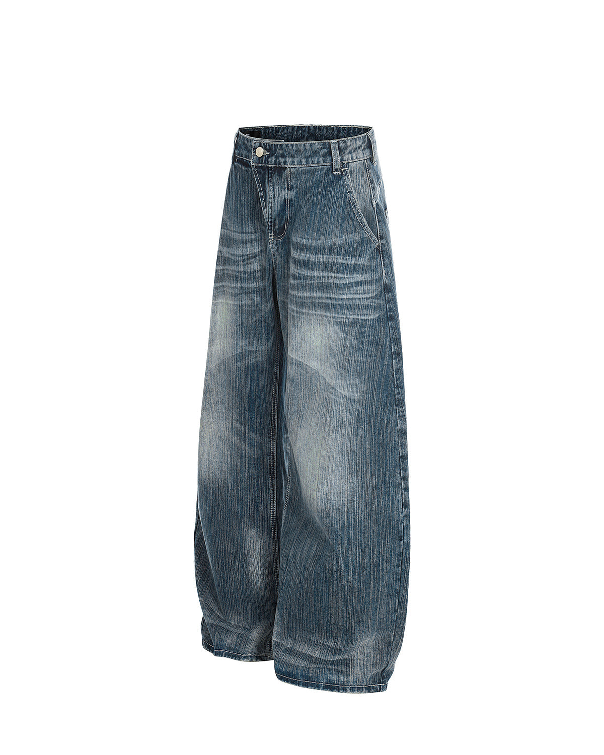 Bamboo Textured Barrel Jeans