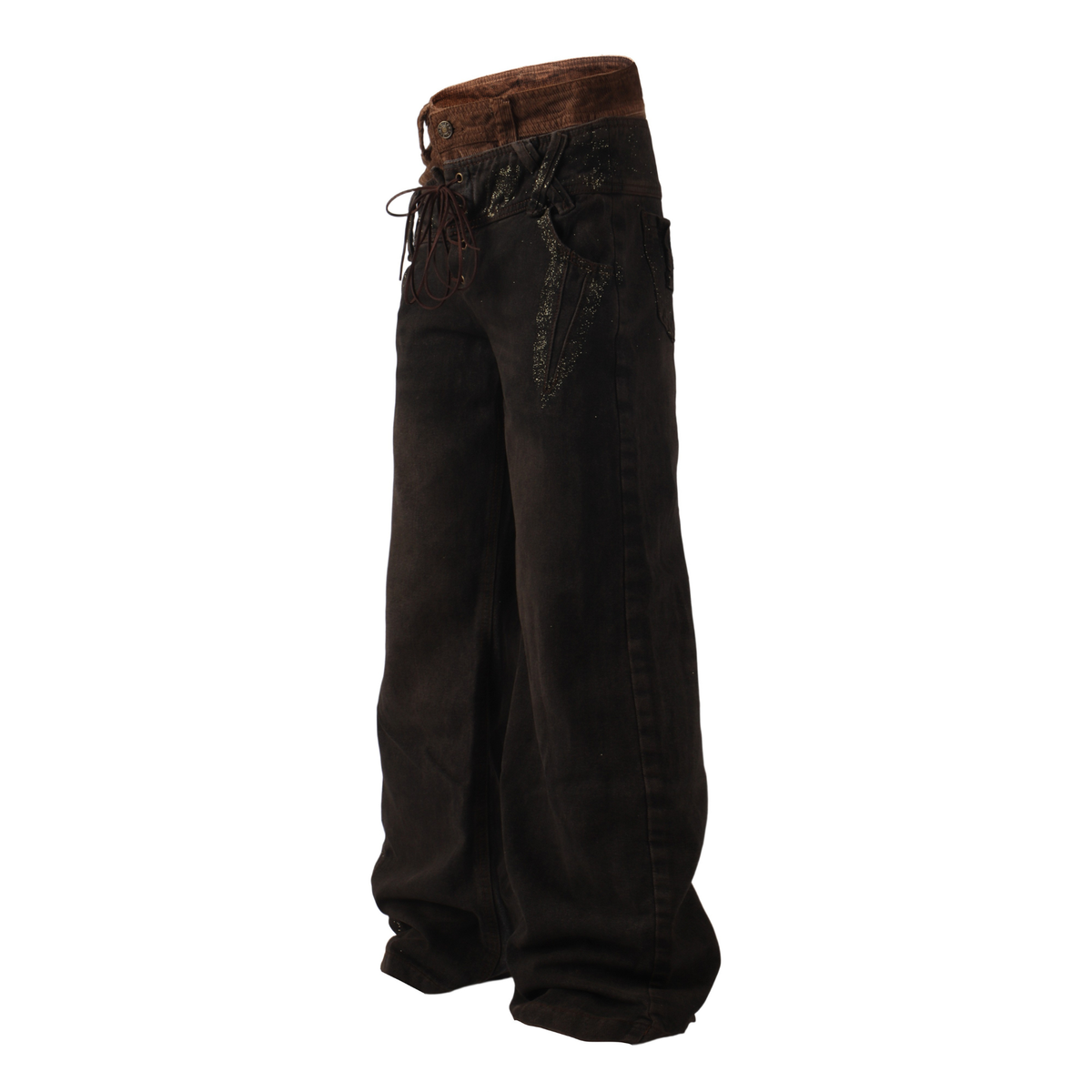 Jean à lacets et double taille Madxmarx
