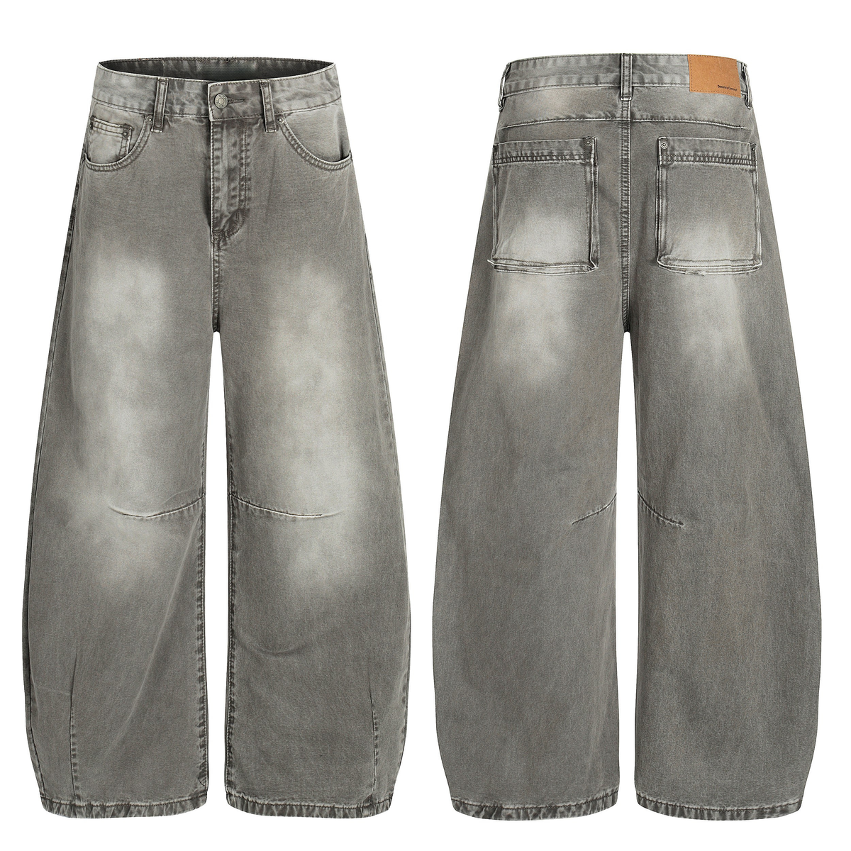 Pantalon en jean délavé gris vintage Madxmarx