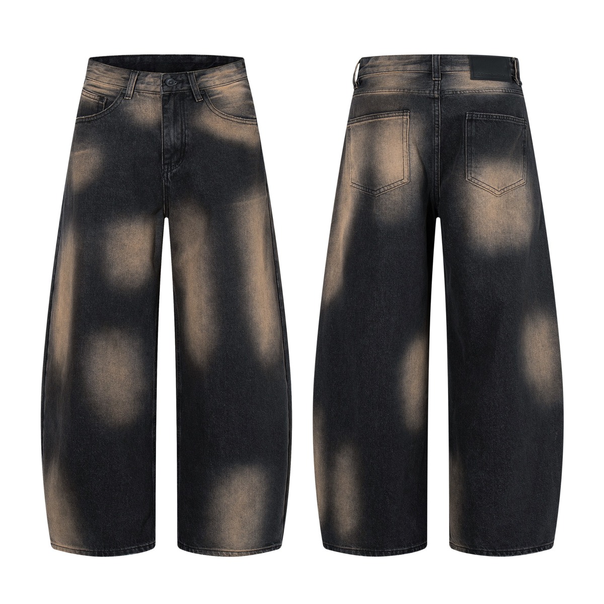 Madxmarx Washed-Cloud Wide-Leg Jeans