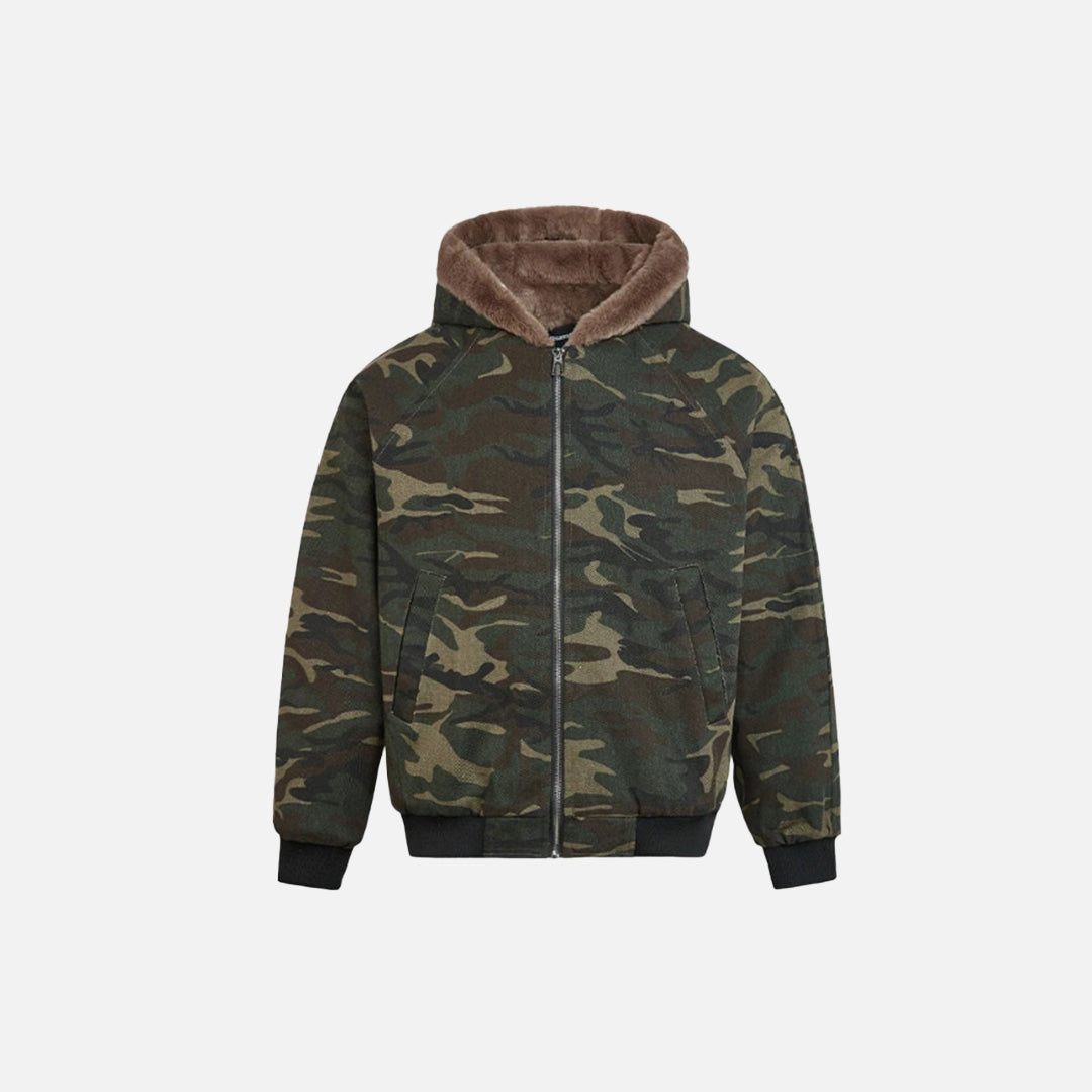 Veste zippée doublée en sherpa