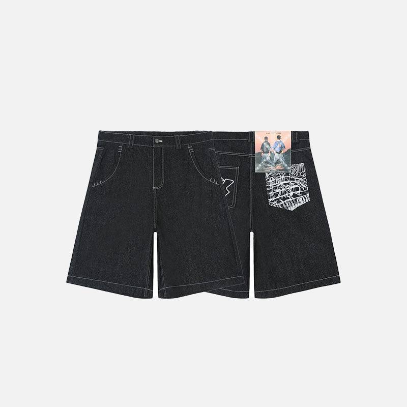 Bestickte Taschen Übergroße Jorts