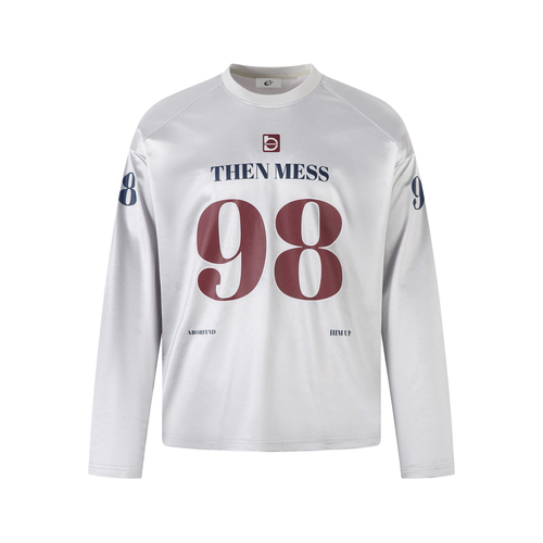 Camiseta de Manga Longa Madxmarx “98 THEN MESS” - S / Branco