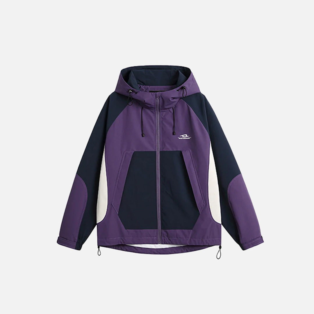 Color Block Windbreaker Jacket