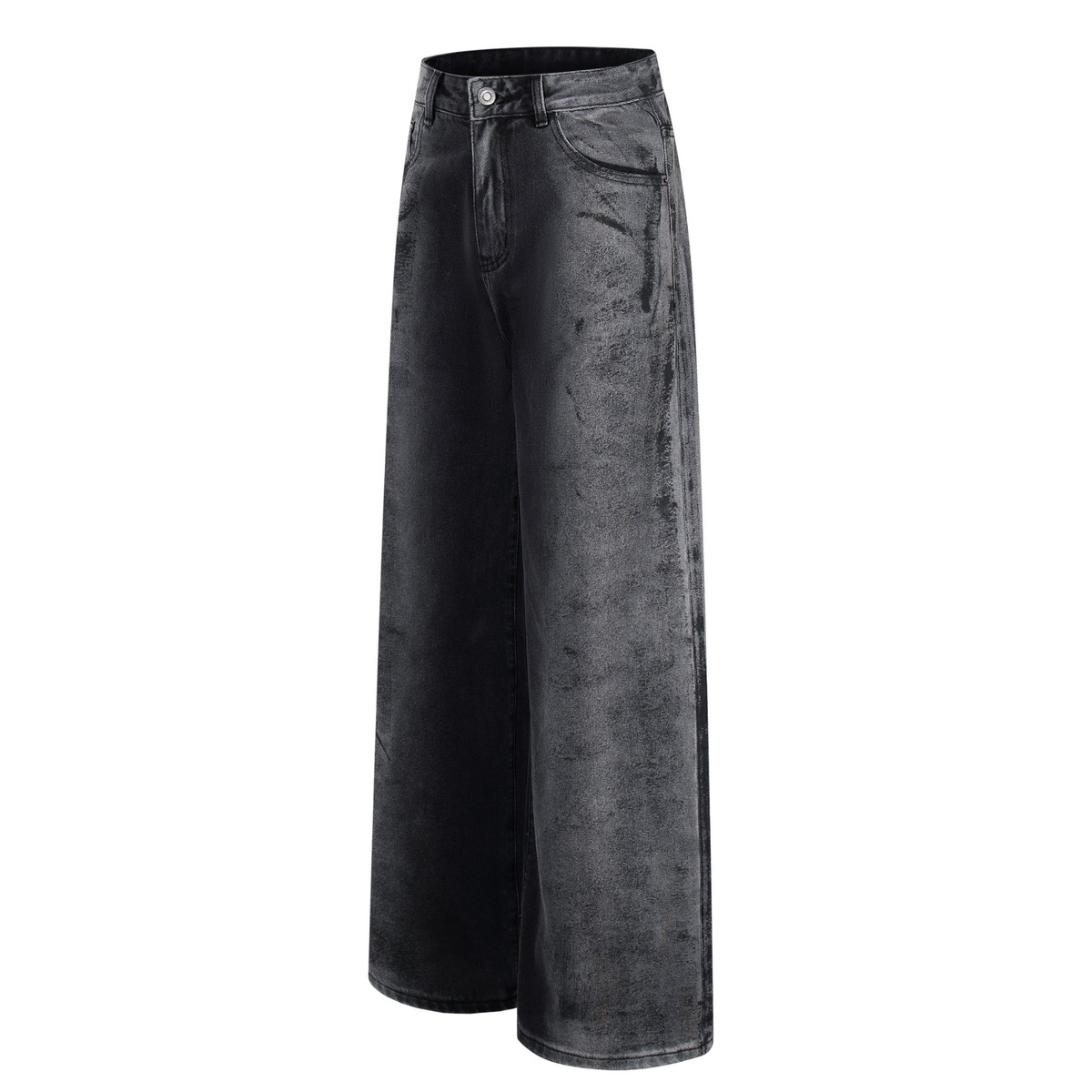 Madxmarx Smoke-Texture Wide-Leg Jeans