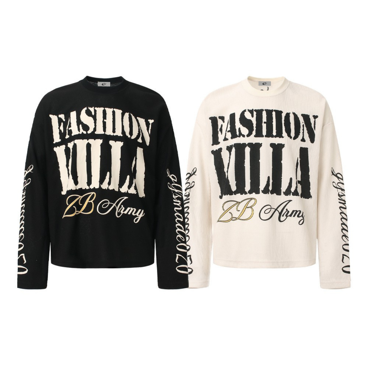 Haut à manches longues gaufré Madxmarx Fashion Villa