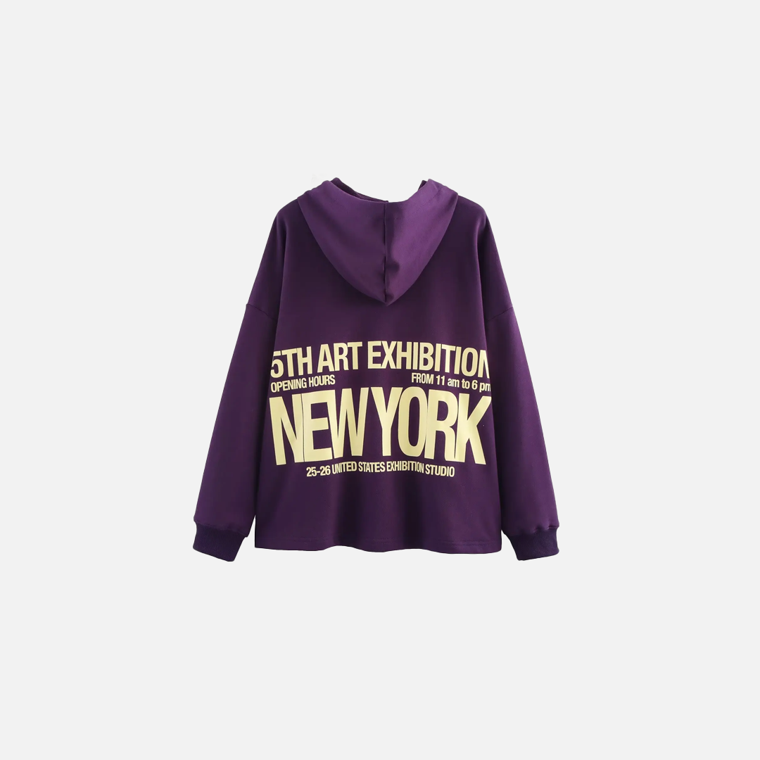 Stylish Lettering Loose Hoodie