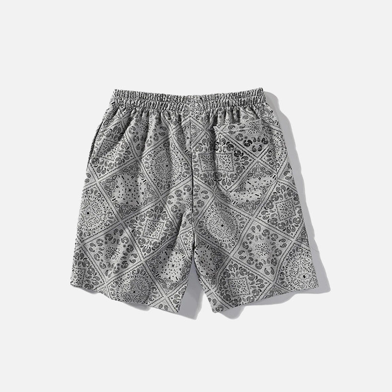 Pantaloncini a quadri con elastico in vita