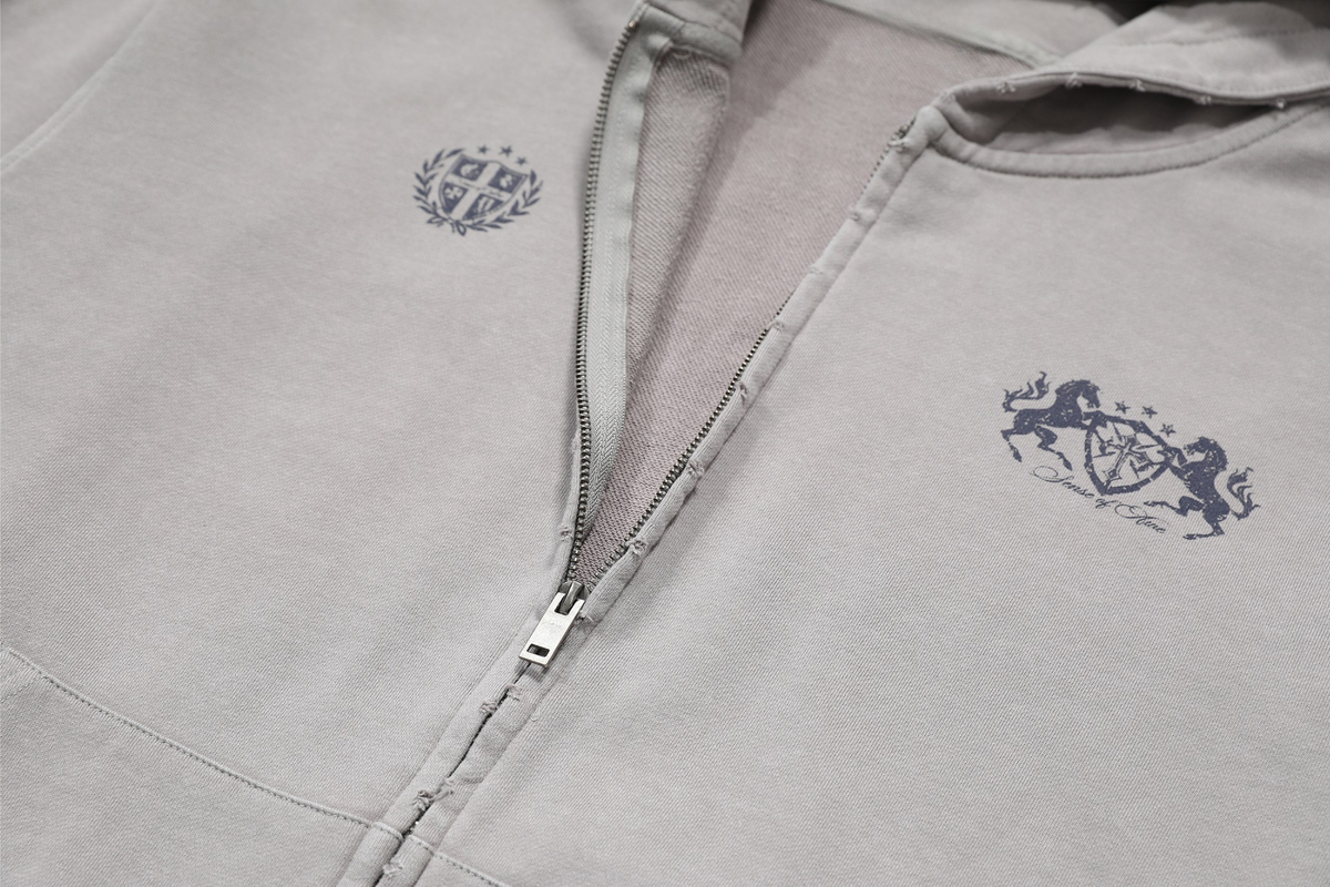 Madxmarx Vintage Crest Zip Hoodie