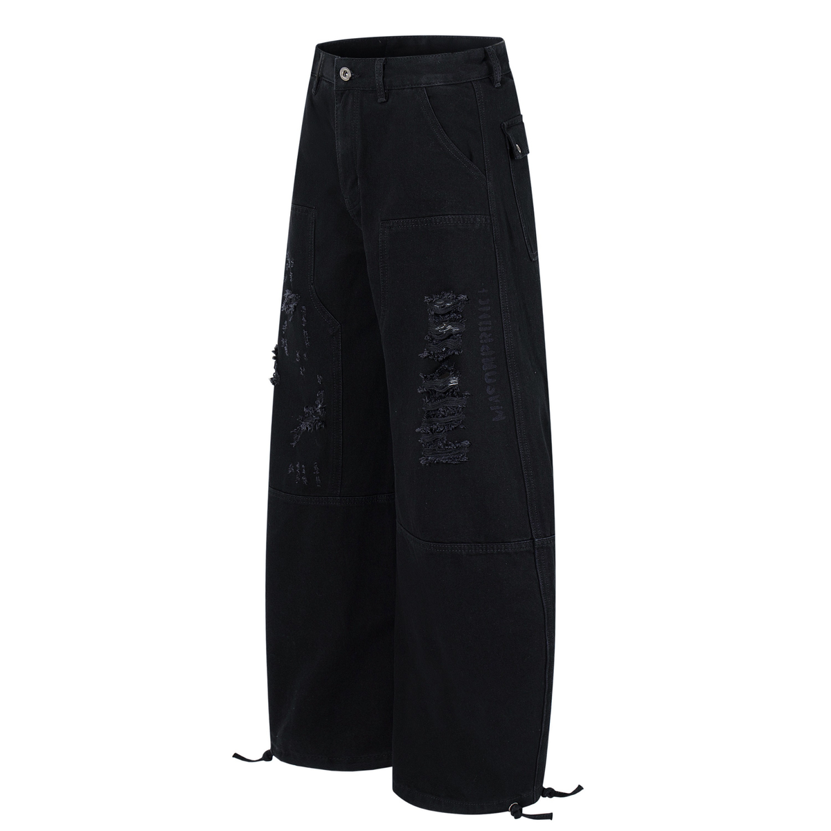 Madxmarx Tactical Distressed Wide-Leg Pants