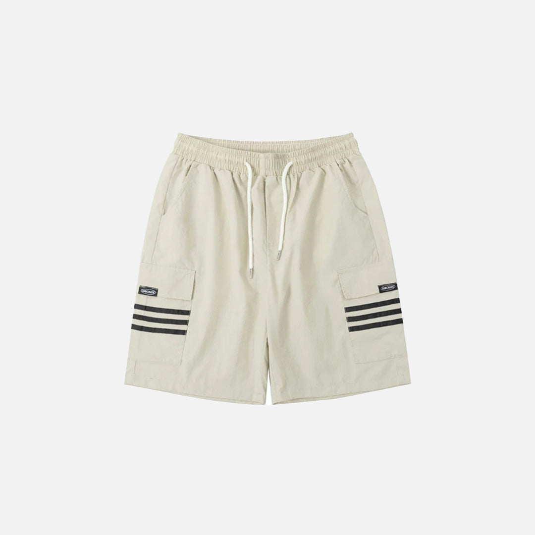 Pantaloncini cargo vintage con bordo a vista